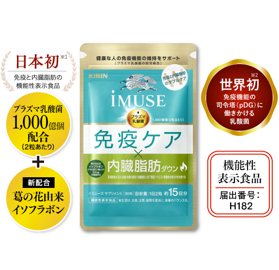 iMUSE 免疫ケア・内臓脂肪ダウン : 健康食品オンラインショップ キリン 
