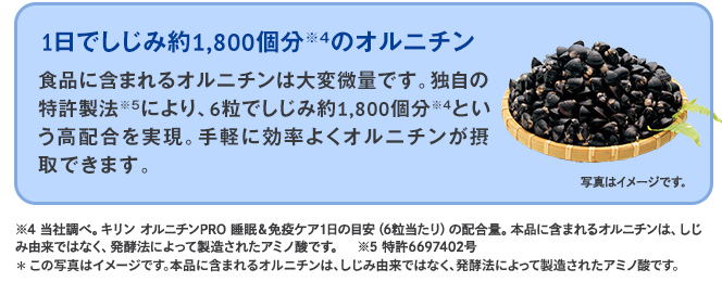 1日でしじみ約1,800個分のオルニチン
